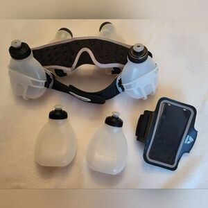 FuelBelt Running Hydration Belt with Six Bottles and Bonus Armband Phone…